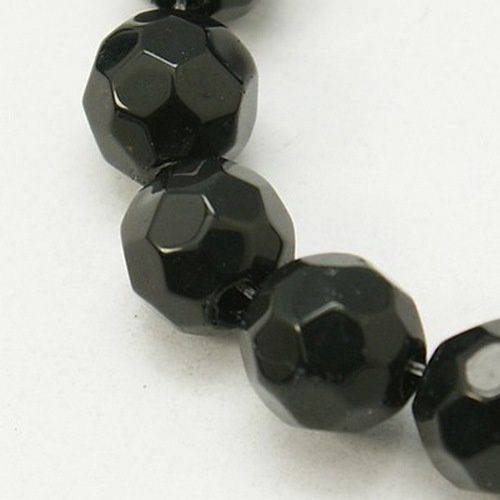 Faceted Bead - Black 6mm
