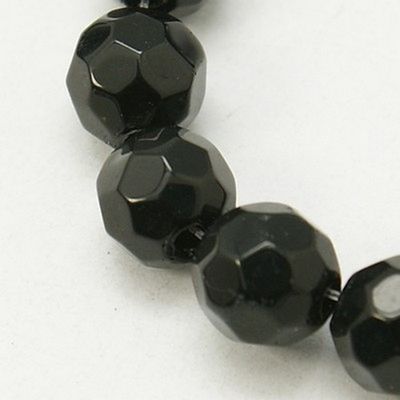 Faceted Bead - Black 6mm