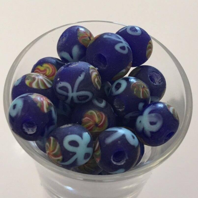 Javanese Round - Blue Ribbon 8mm