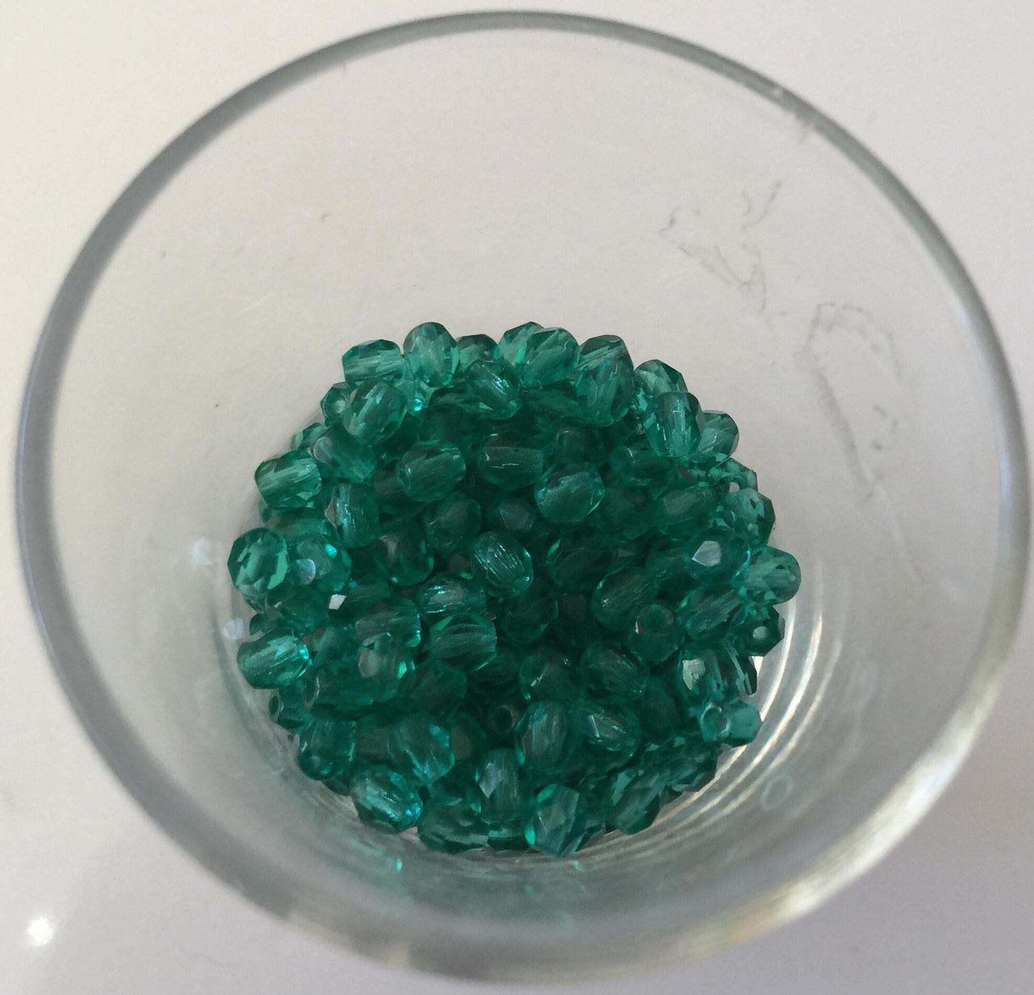 Czech Facet - Teal 4mm