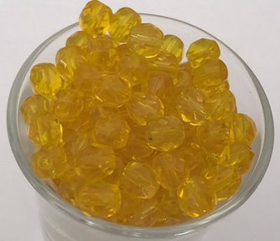 Czech Facet - Yellow 6mm