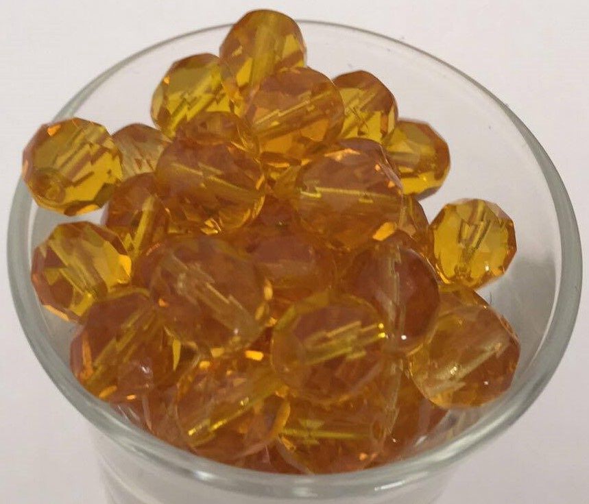 Czech Facet - Light Amber 8mm