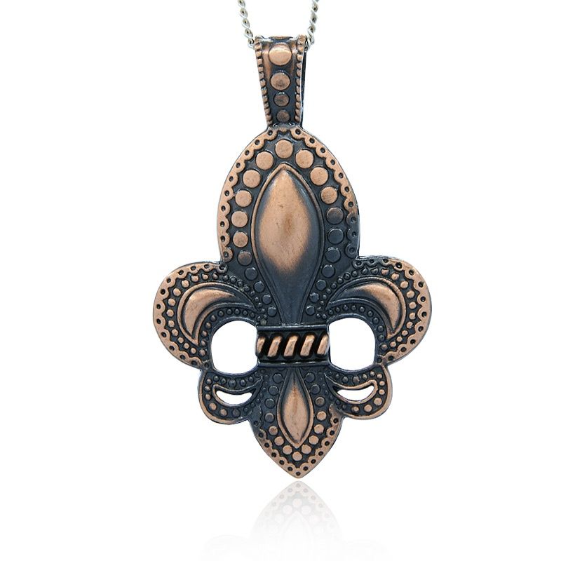Fleur De Lis Necklace - Copper