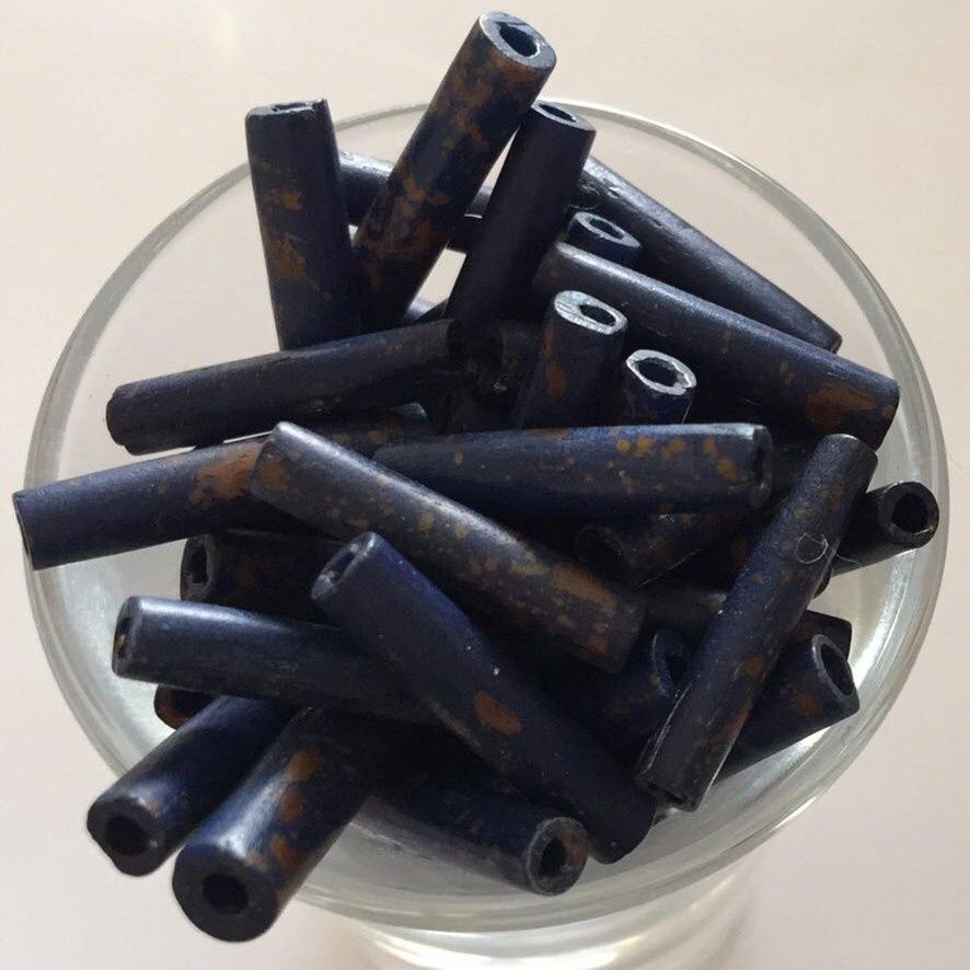 Bone Tube - Imitation Lapis 22mm