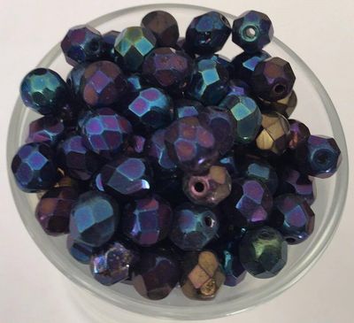 Czech Facet - Blue Iris 6mm