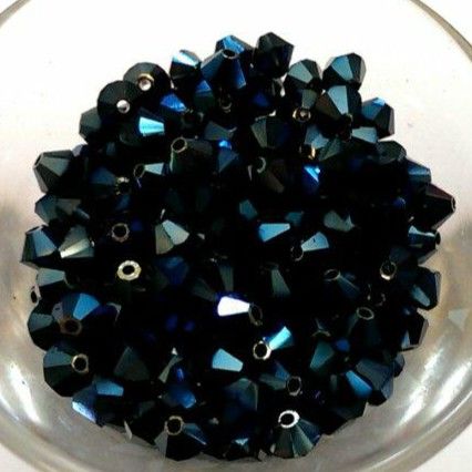 Swarovski Crystal - Metallic Blue 4mm