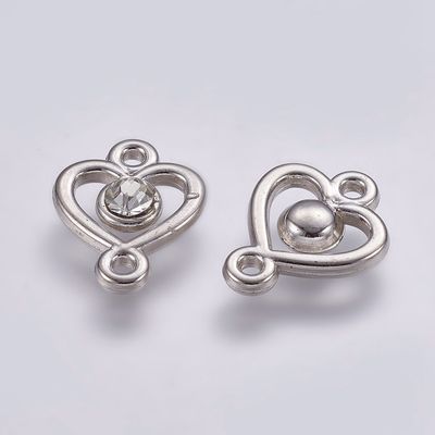 Glass Links - Heart (S) 18x14mm