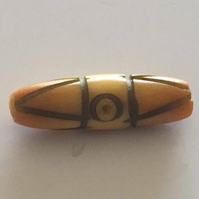 Dyed Bone Tube - Light Yellow 22mm