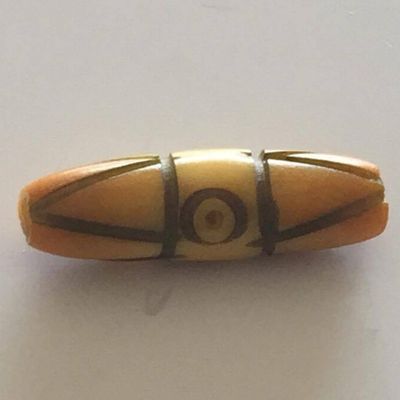 Dyed Bone Tube - Light Yellow 22mm