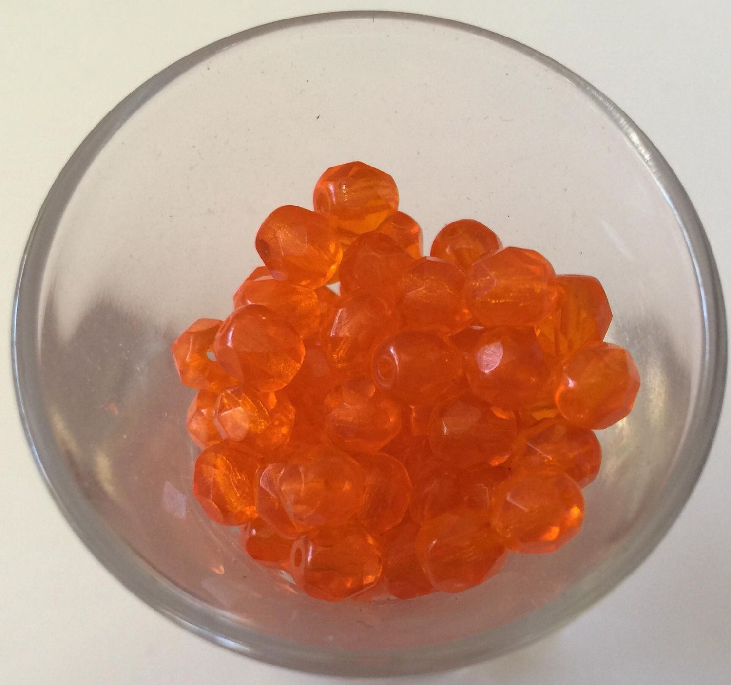 Czech Facet -Orange 6mm