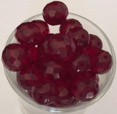 Czech Facet - Garnet 10mm