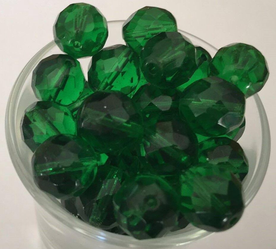 Czech Facet - Green 10mm