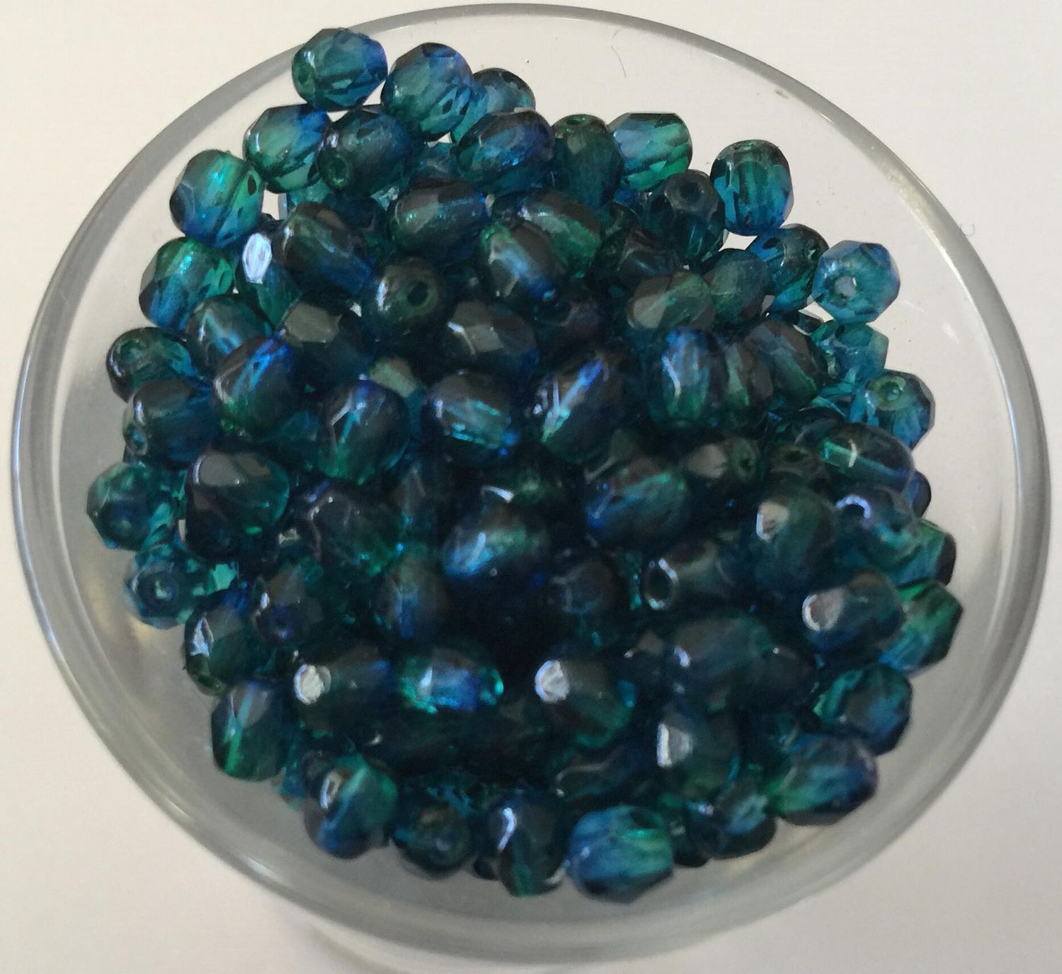 Czech Facet - Sea Sapphire 4mm