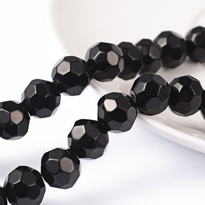 Faceted Bead - Black 10mm
