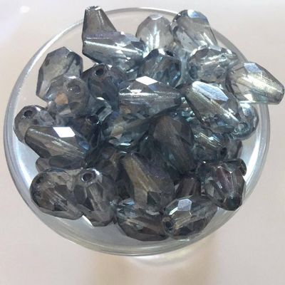 Czech Facet Drop - Blue Lustre 10x7mm