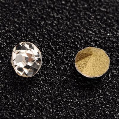 Rhinestone Point Back - Crystal 4x2.9mm