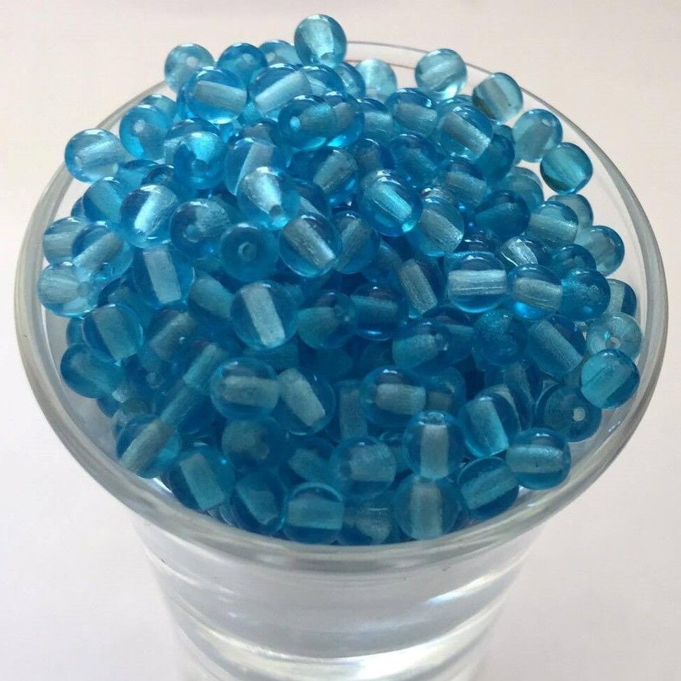 Czech Tiff - Aqua 4mm