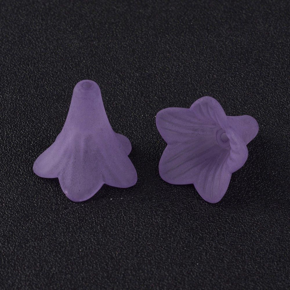 BG Trumpet Flower - Purple 23x21mm