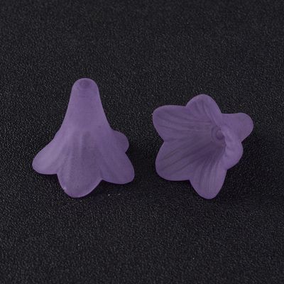 BG Trumpet Flower - Purple 23x21mm