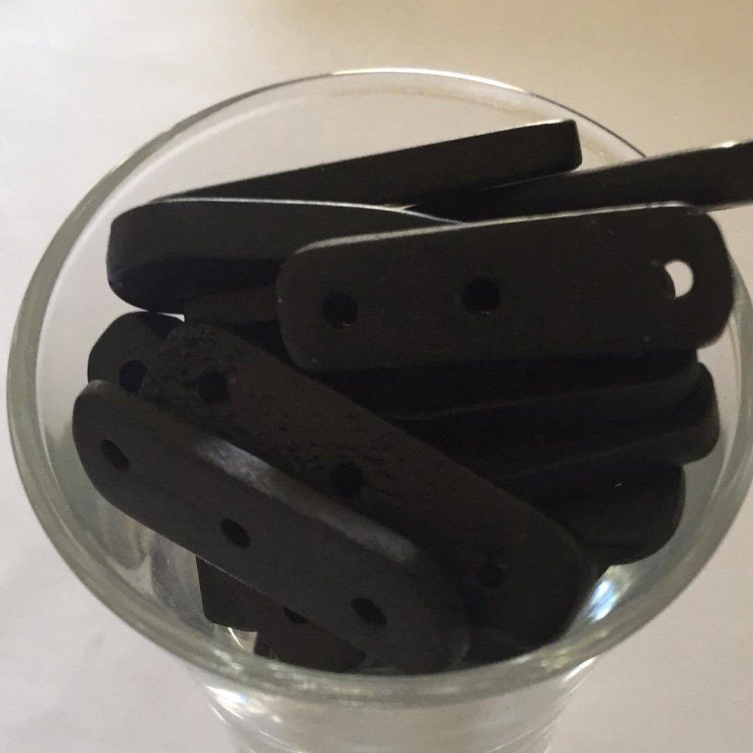 Bone 3 Hole Spacer - Black 30mm