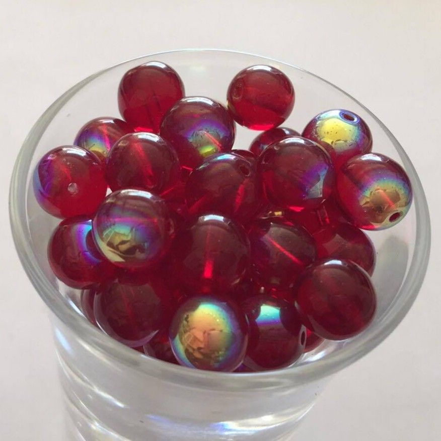 Czech Tiff - Dark Red AB 8mm