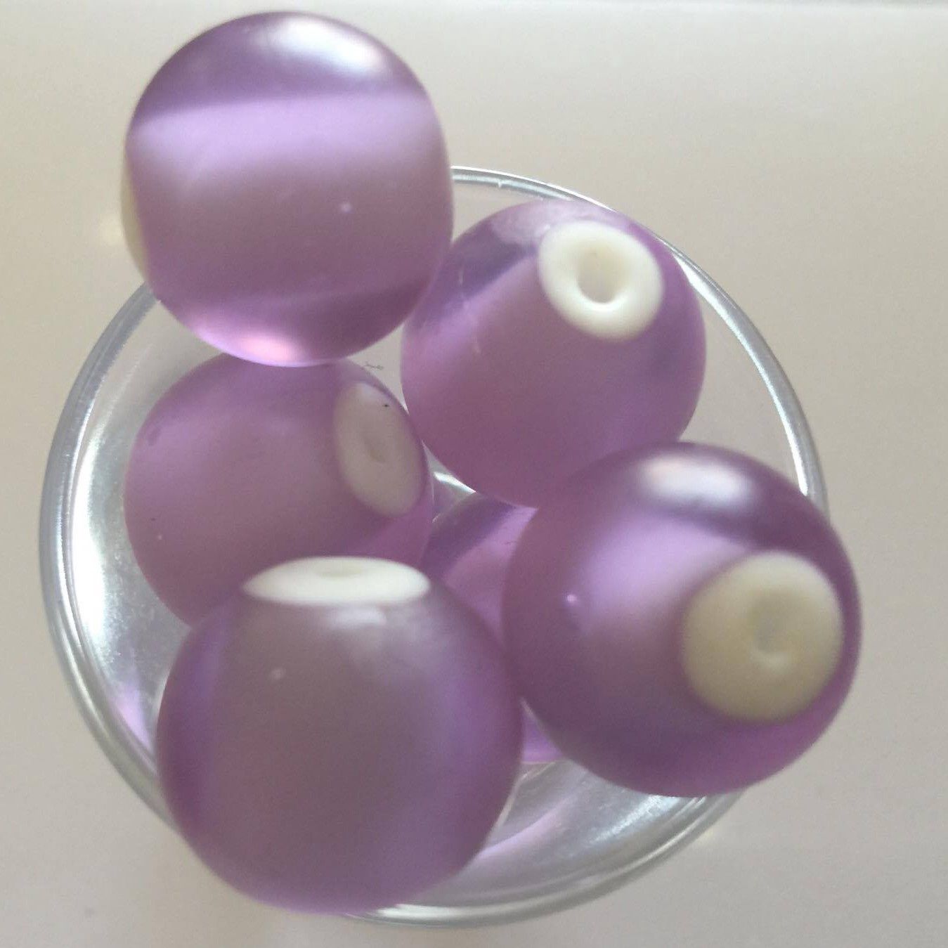 Chinese White Heart - Lilac 16mm