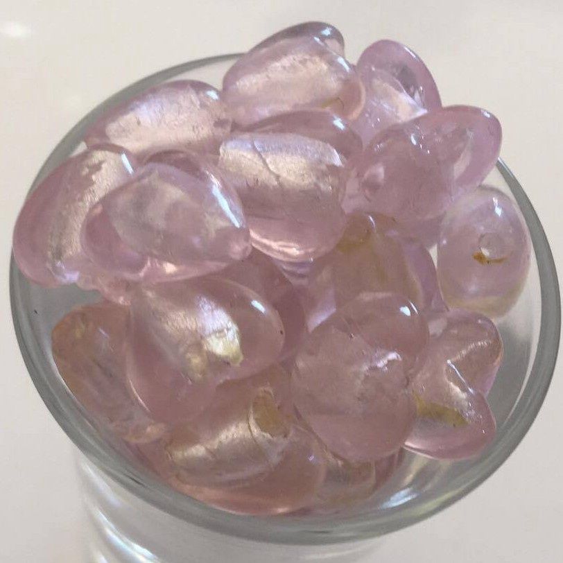 Chinese Foil Heart - Pink 12mm