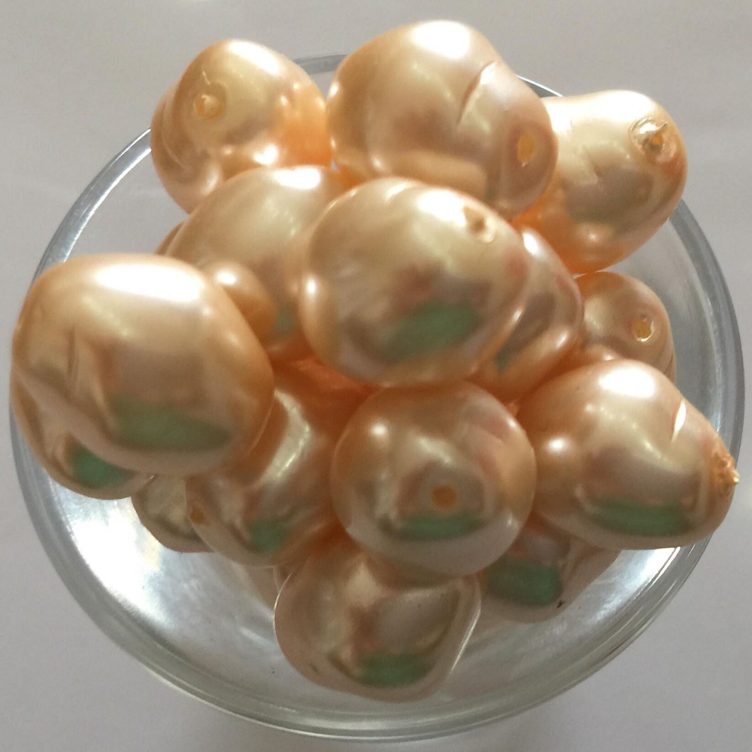 Czech GB Baroque Pearl - Palest Pink 13x11mm
