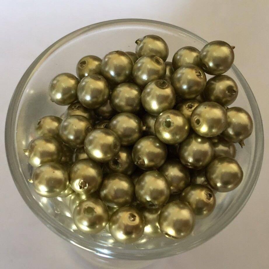 Czech GB Pearl - Olive  6mm