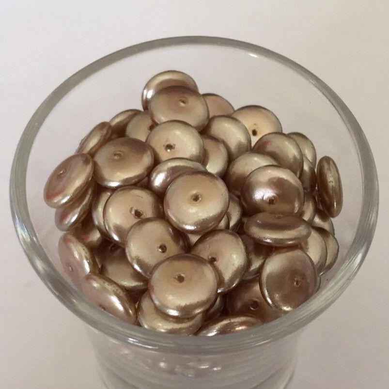 Czech GB Pearl Disc -- Cocoa 8mm