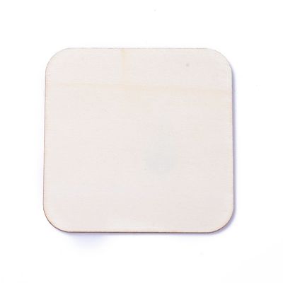 Pale Wood Square - 10mm (No Hole)