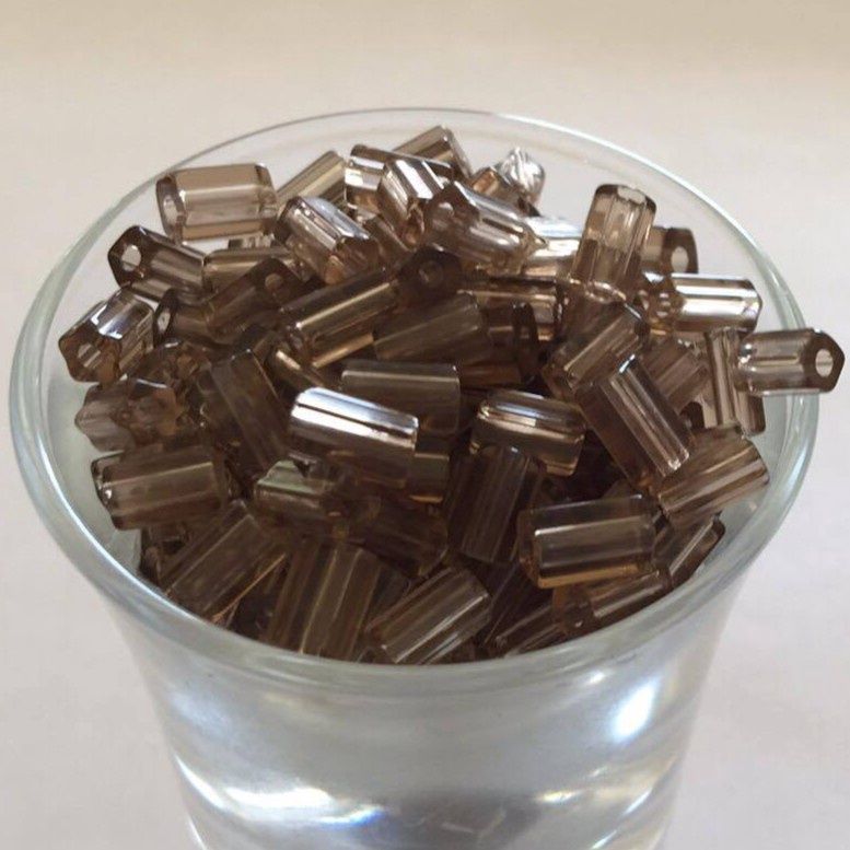 Czech Hex - Brown 6x4mm