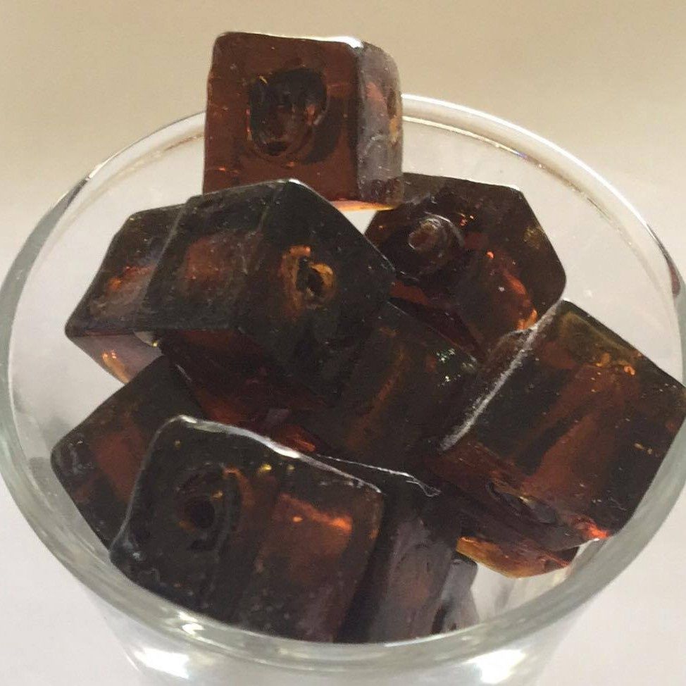 Chinese Foil Cube - Dark Brown 12mm