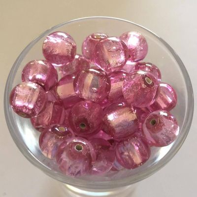 Czech Foil - Pink 8mm