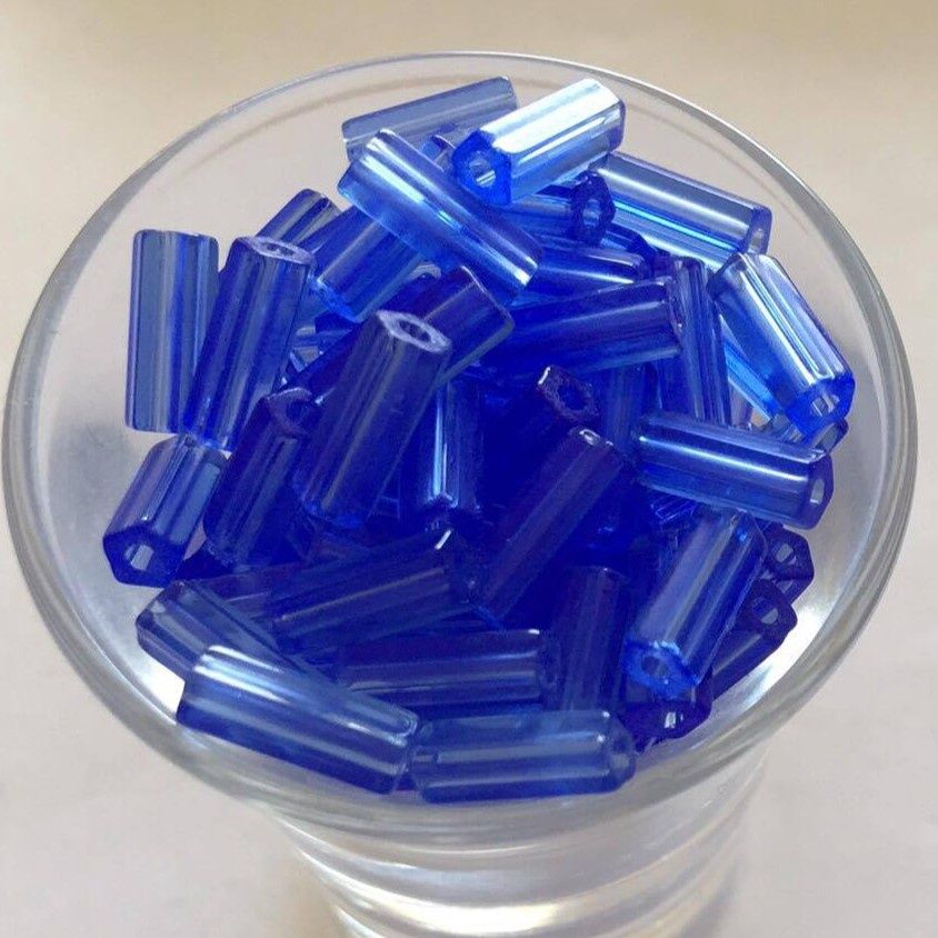 Czech Hex - Sapphire 10x4mm