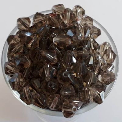Chinese Crystal Bicone - Black Diamond 6mm