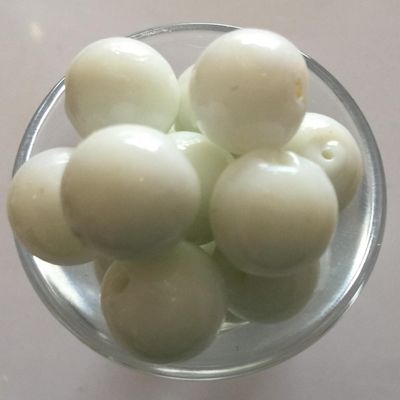 Glass Round - White 15mm