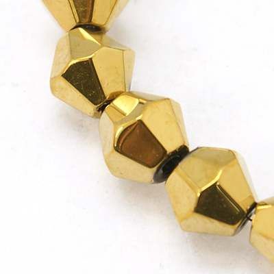 Bicone - Metalised Gold 6mm