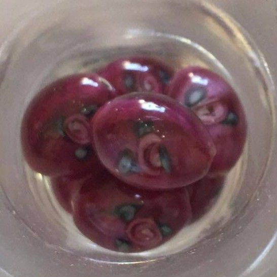 Czech Rose Oval - Rose 14x10mm