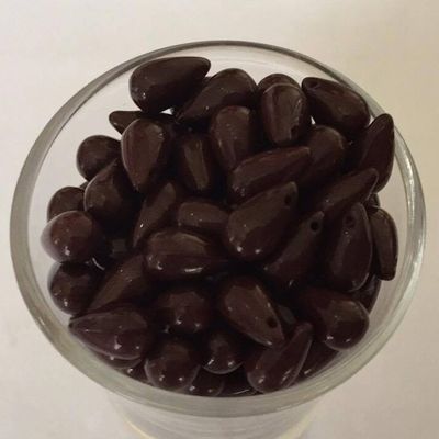 Tear Drop - Opaque Brown 10mm