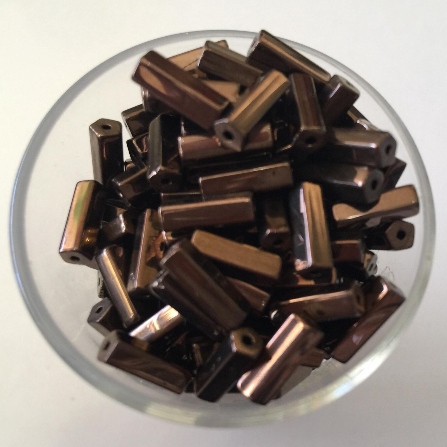 Czech Hex - Bronze 10x4mm