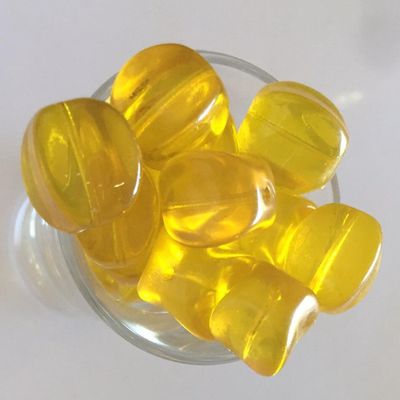 Antique Afghanistan Glass Cube - Dark Yellow 15mm