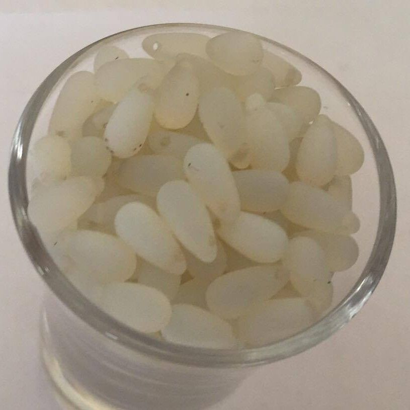 Tear Drop - Matt White 10x5mm