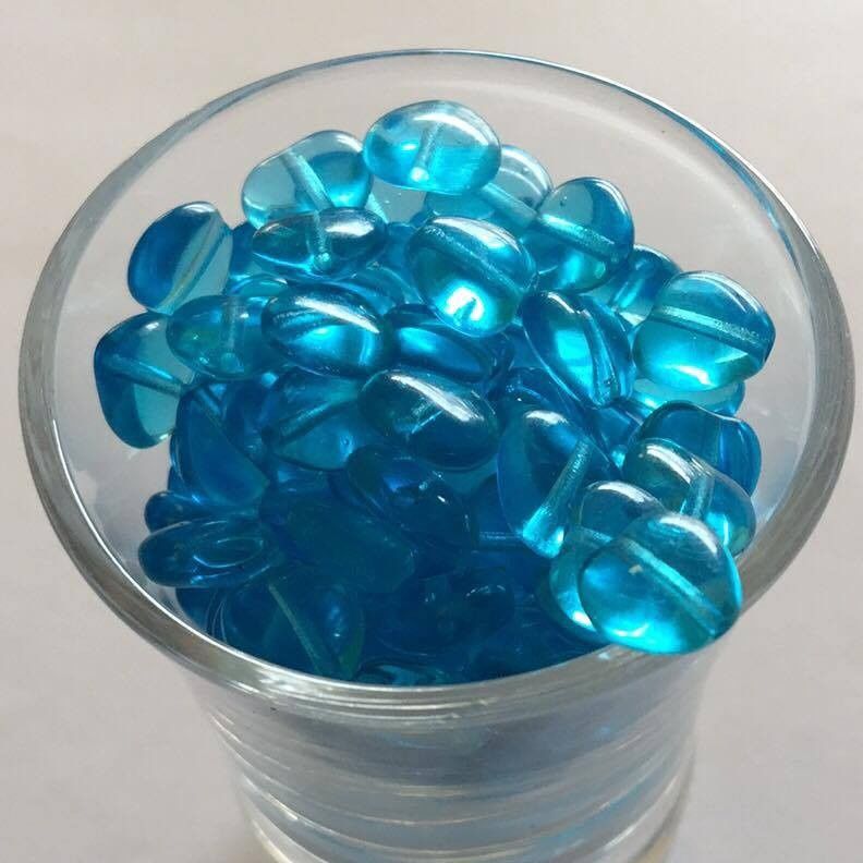 Czech Heart - Aqua 8mm