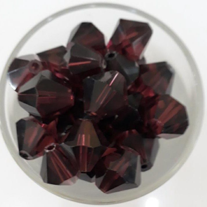 Chinese Crystal Bicone - Burgundy 10mm