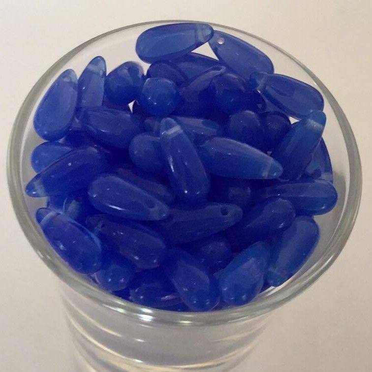 Tear Drop - Opaque Blue 10x5mm