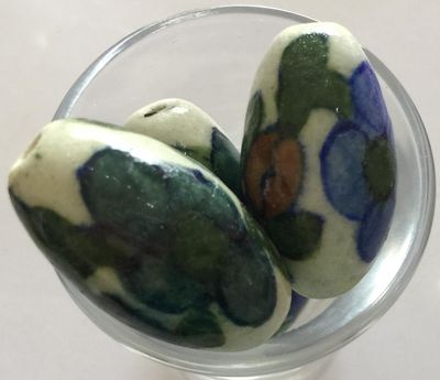 Jaipur Oval - Blue Floral 18mm