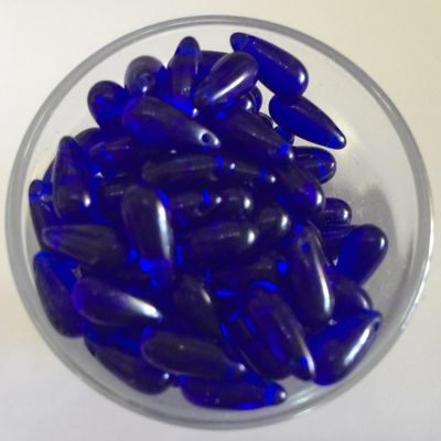 Czech Tear Drop - Royal Blue 10mm