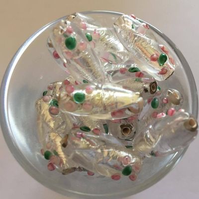 Czech Foil Twist - Clear 18mm