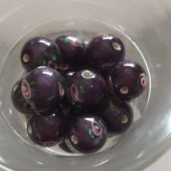 Czech Rose Tiff - Dark Purple 8mm
